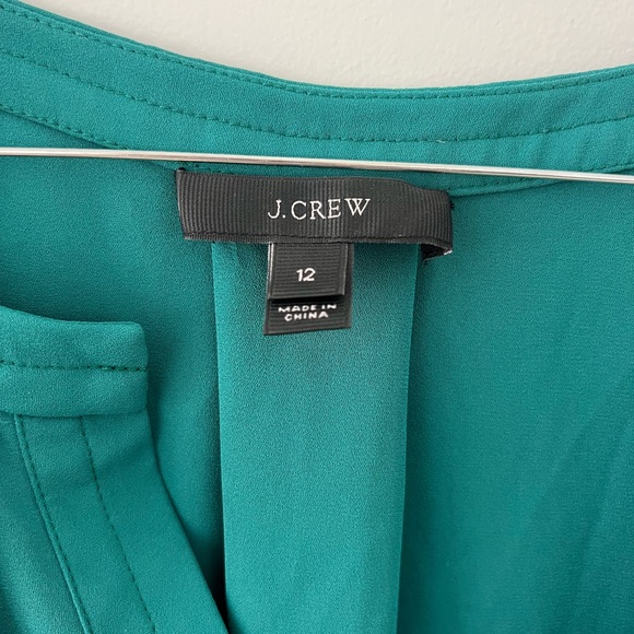 J Crew Emerald green work blouse size 12 - Picture 3 of 3
